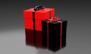 מתנה אדומה ושחורה